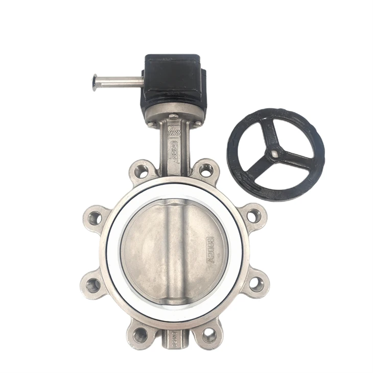 316L PTFE-Absperrklappe mit Schneckenradansatz